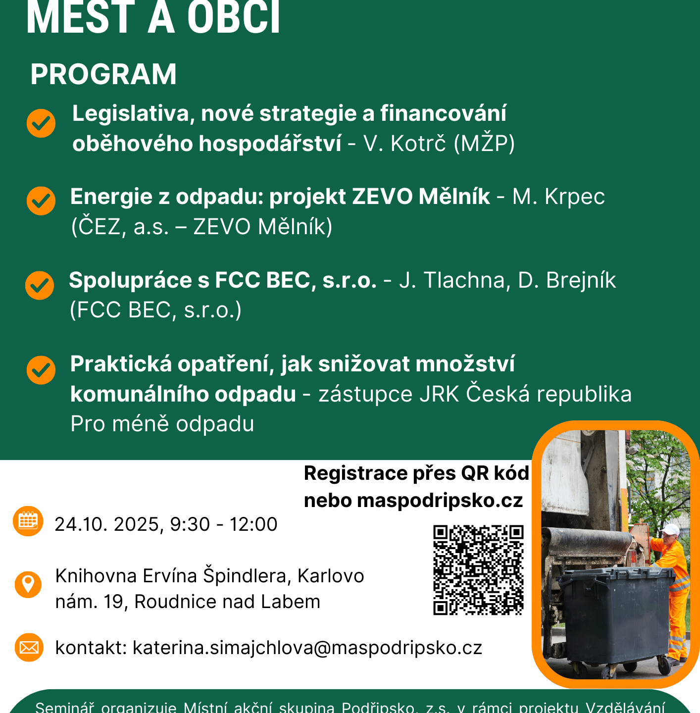 Beseda o odpadovém hospodářství obcí a měst