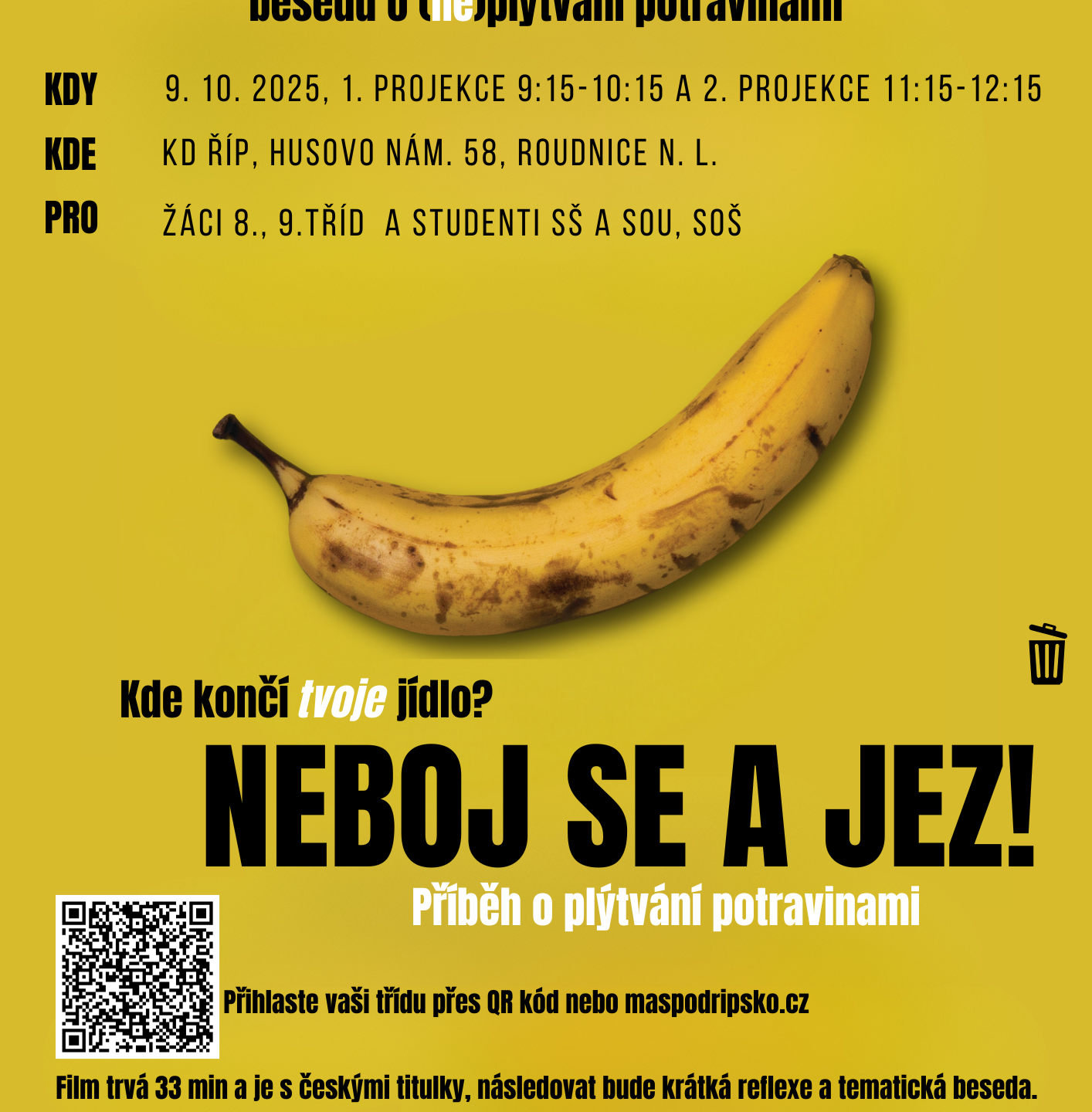 🌍🎬 Neboj se a jez! – první ročník roudnického Ekofilmu