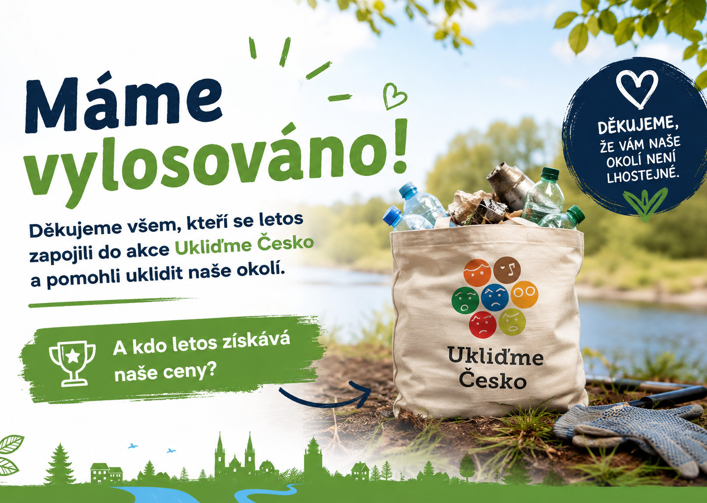 Máme vylosováno – známe vítěze soutěže v rámci akce Ukliďme Česko